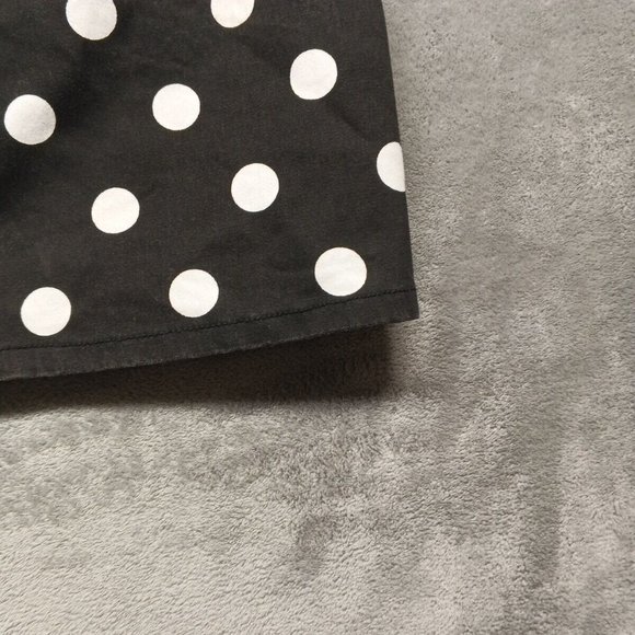 🍑FOREVER 21 Women Mini Skirt Denim Casual Polka Dots B/W Size S(W 28 in) - Picture 9 of 10